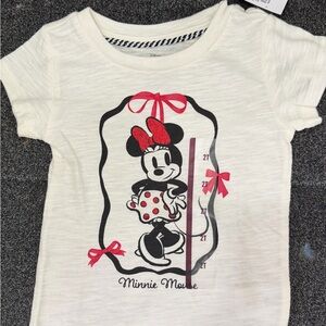 Disney Minnie Mouse Short Sleeve Tee - Cream with Red and Black Accents